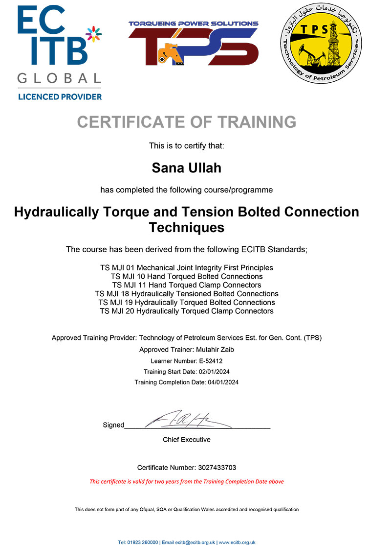 ECITB Certificates